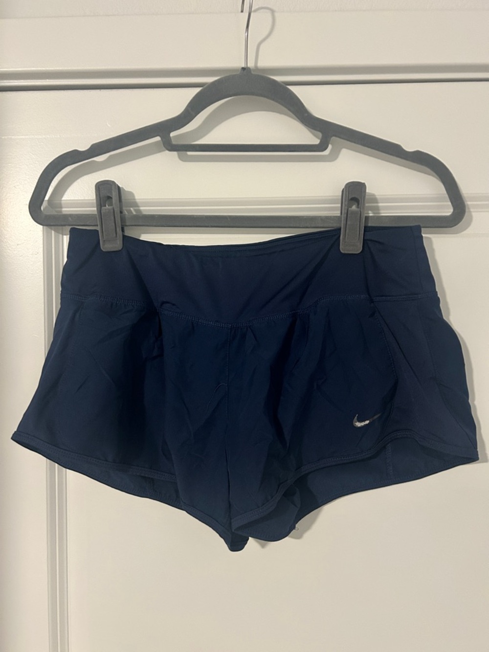 Nike Women's Dark Navy Athletic Shorts with Swoosh